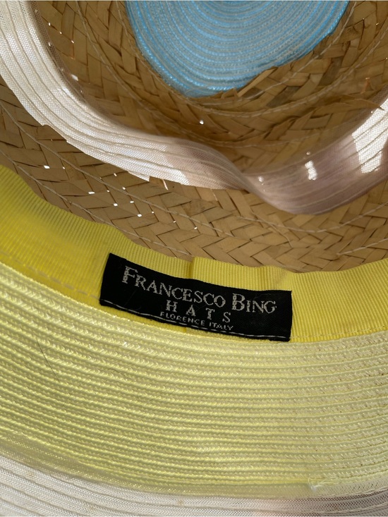 Francesco Bing Wide Brim Striped Straw Sun Hat main image 4